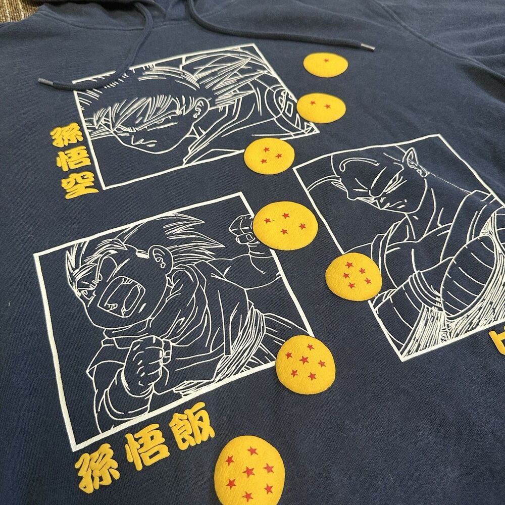 Dragon Ball Z  Goku Hoodie Navy Blue Large Anime Manga DBZ